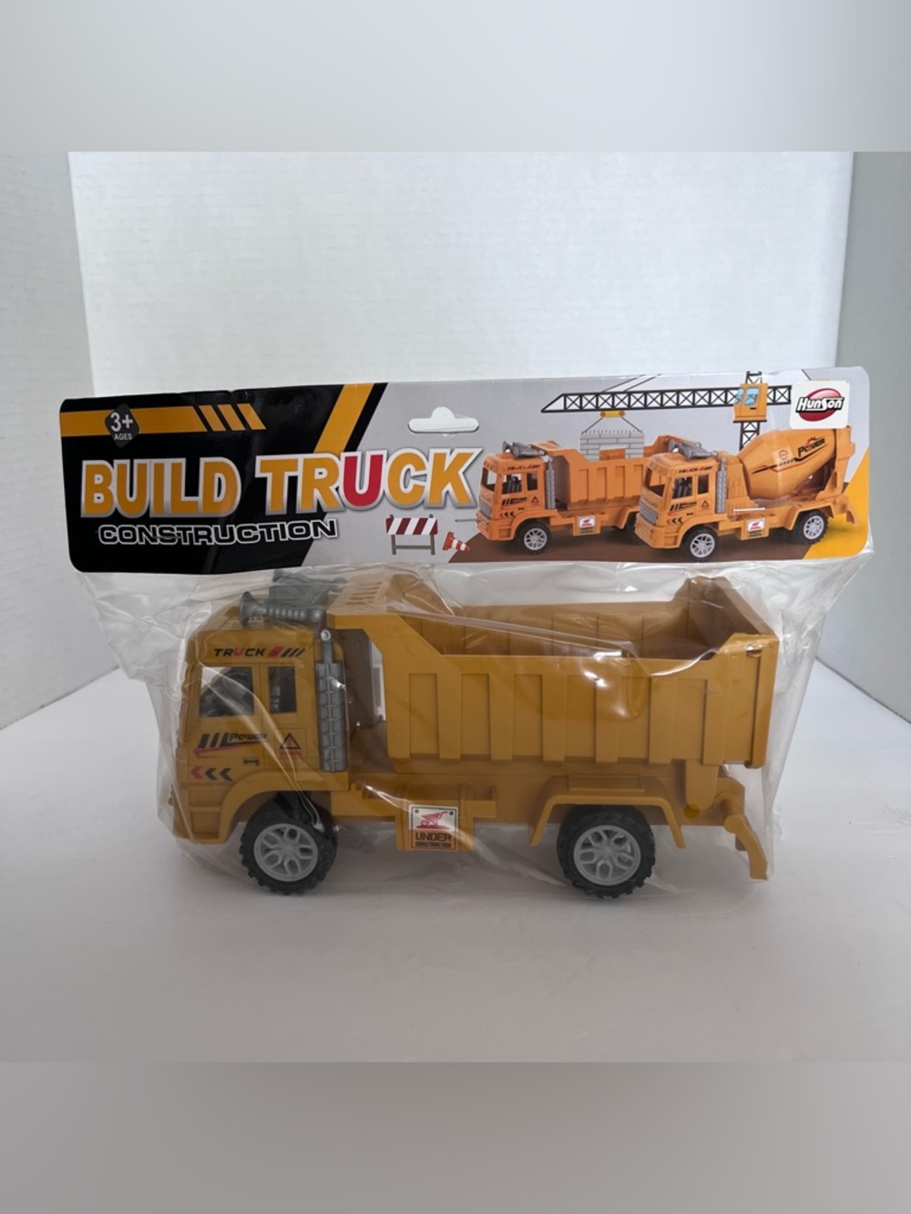 Hunson Build Truck Dump Truck Toy Construction Toy for Kids Yellow Plastic‎ New